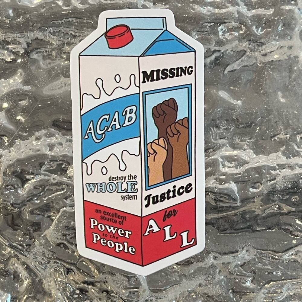5/$10 Waterproof Vinyl Sticker ACAB A Serving of Justice